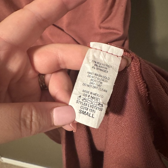 Love Vintage Rose Rouched T-Shirt Dress Size S - Picture 3 of 4